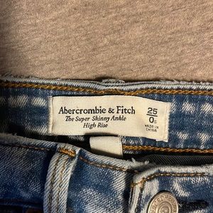 Abercrombie and fitch super skinny ankle high rise jeans